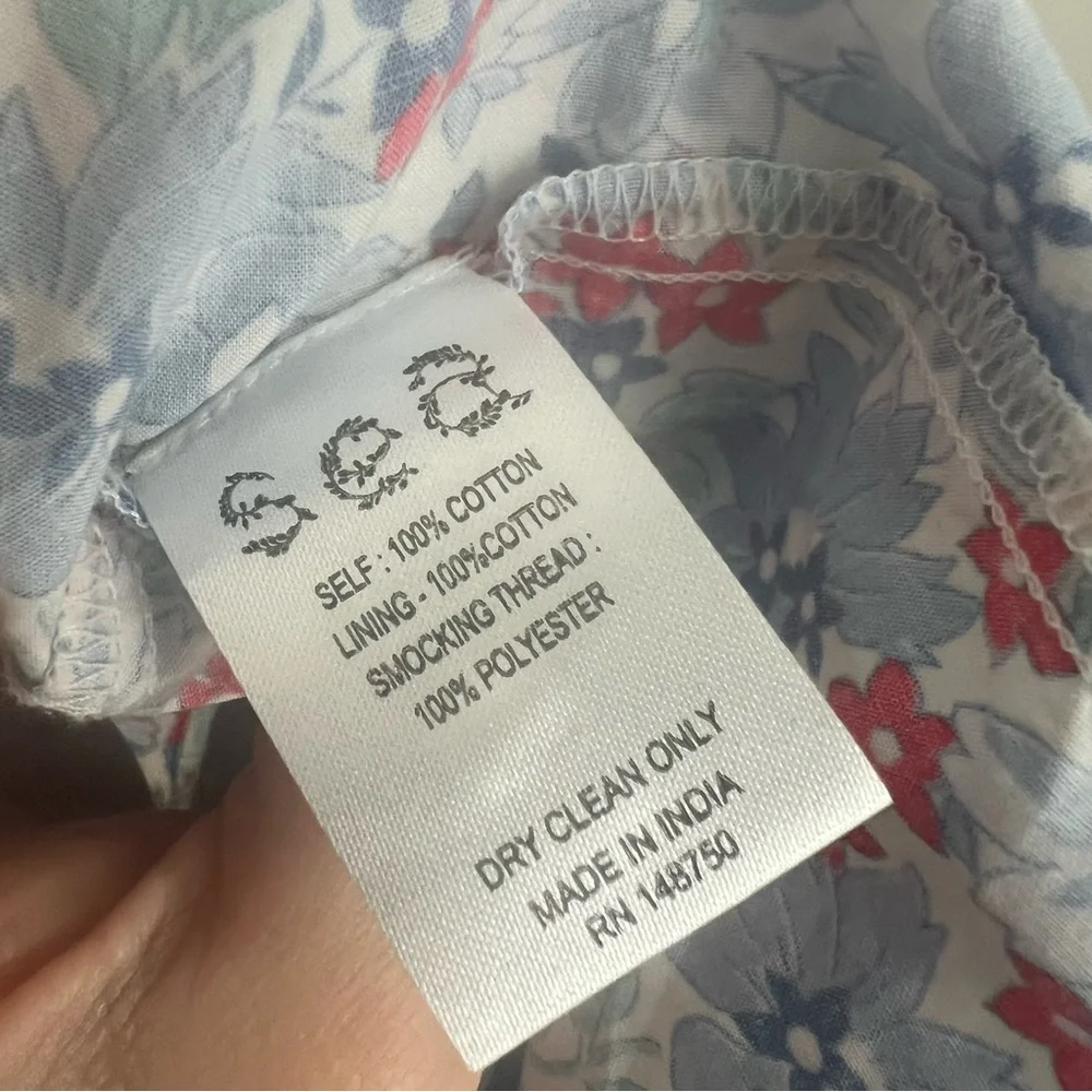 SEA New York Women's Peggy Blue Mid Calf Summer Midi Dress Size Medium - Picture 10 of 10